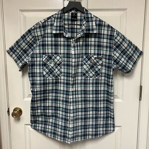Enyce Blue and White Plaid Casual Shirt
